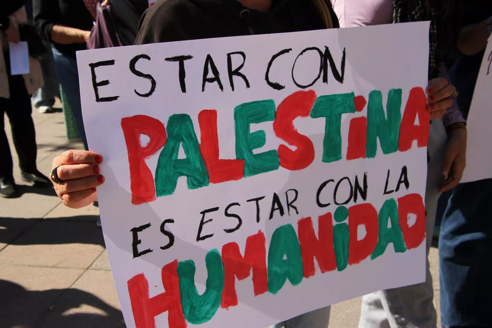 Concentración estudiantil de apoyo a Palestina. Foto Carlos Neofato