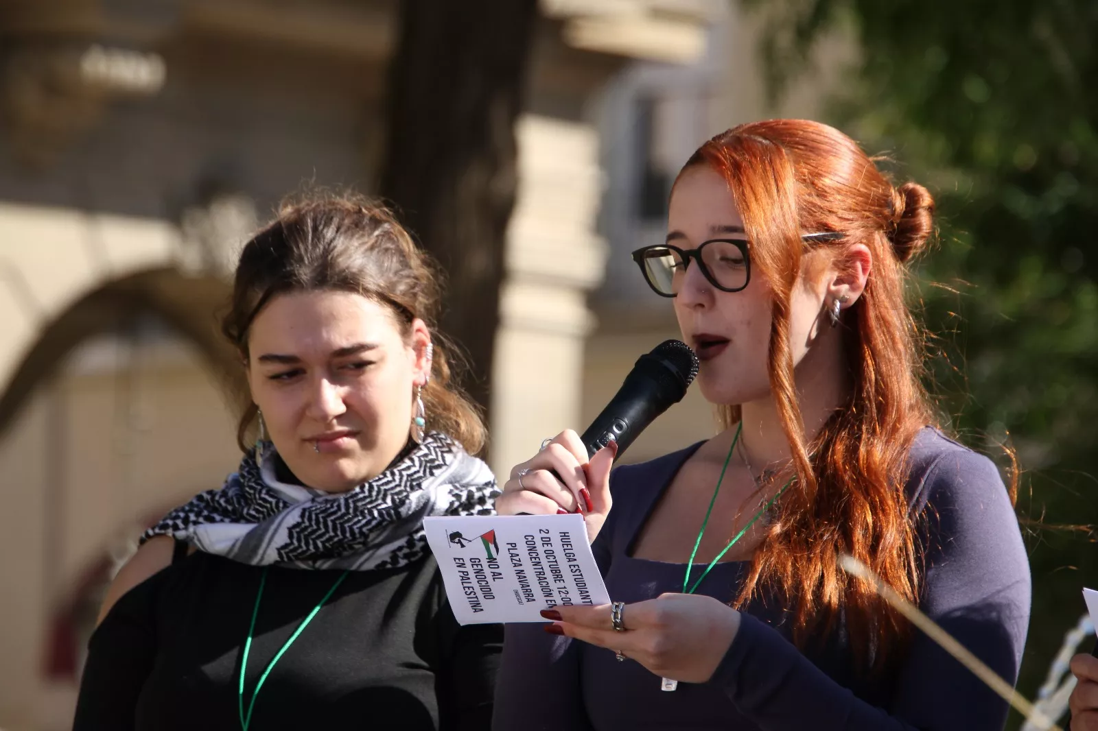 Concentración estudiantil de apoyo a Palestina. Foto Carlos Neofato