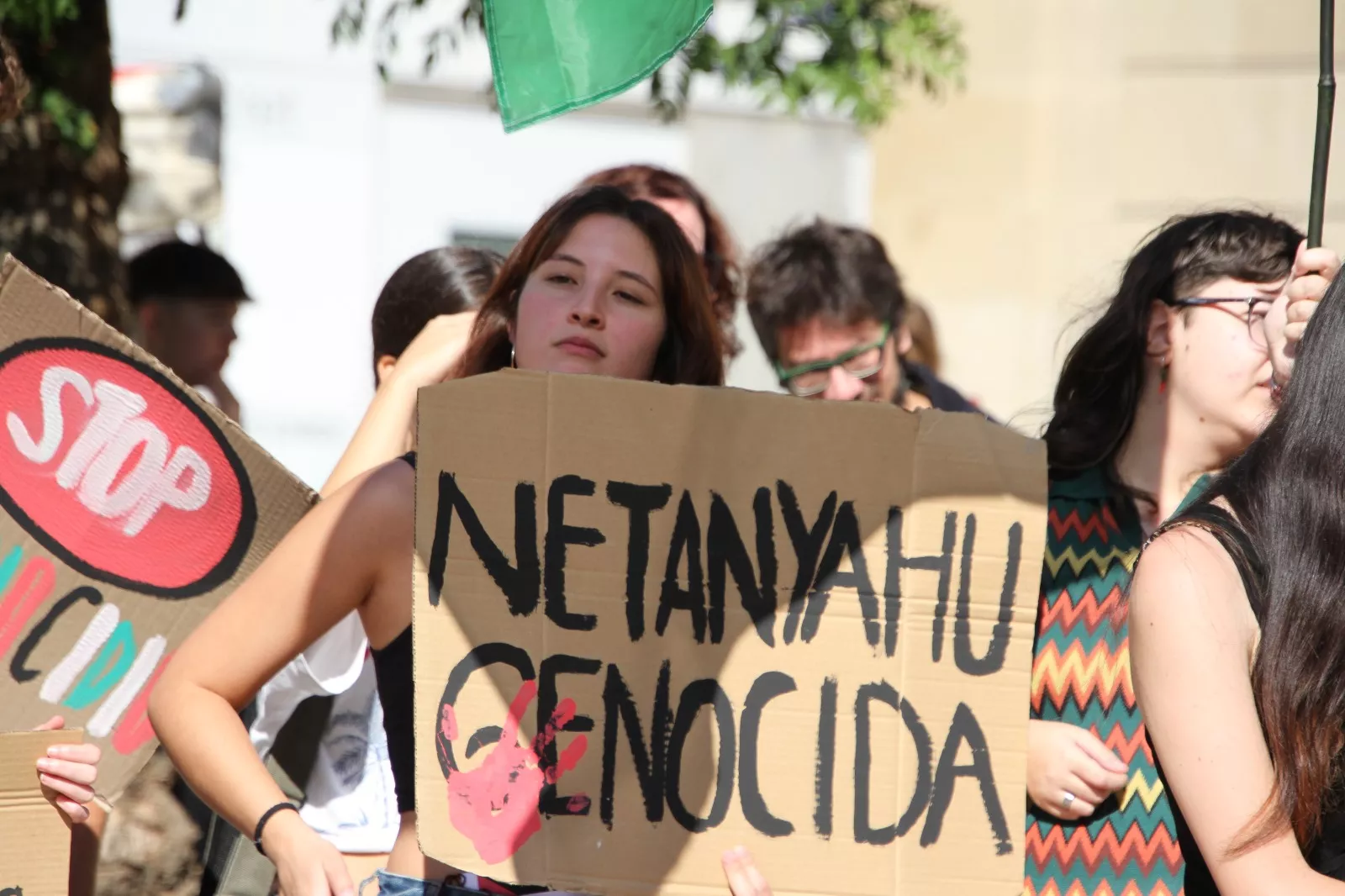 Concentración estudiantil de apoyo a Palestina. Foto Carlos Neofato