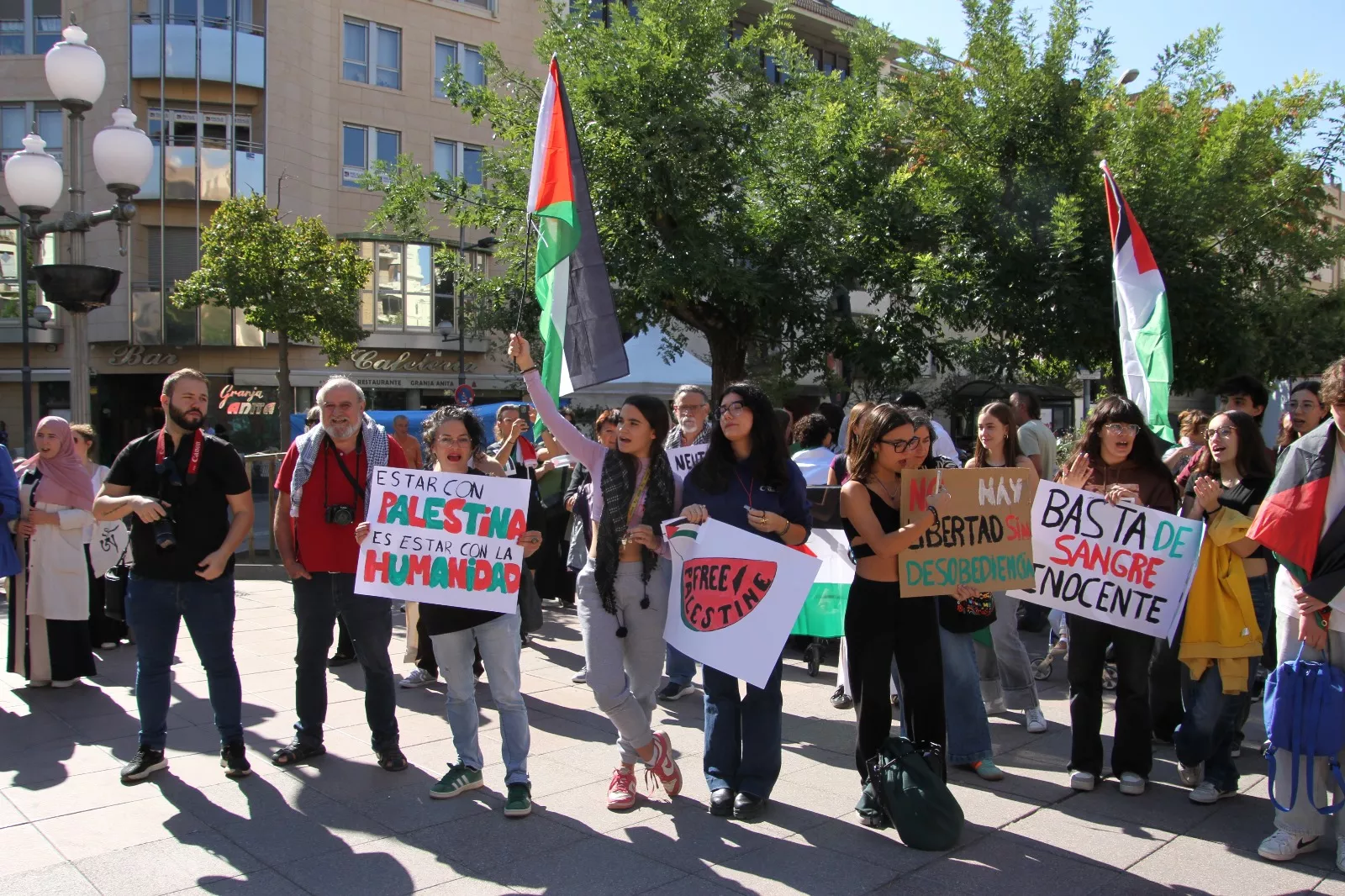 Concentración estudiantil de apoyo a Palestina. Foto Carlos Neofato