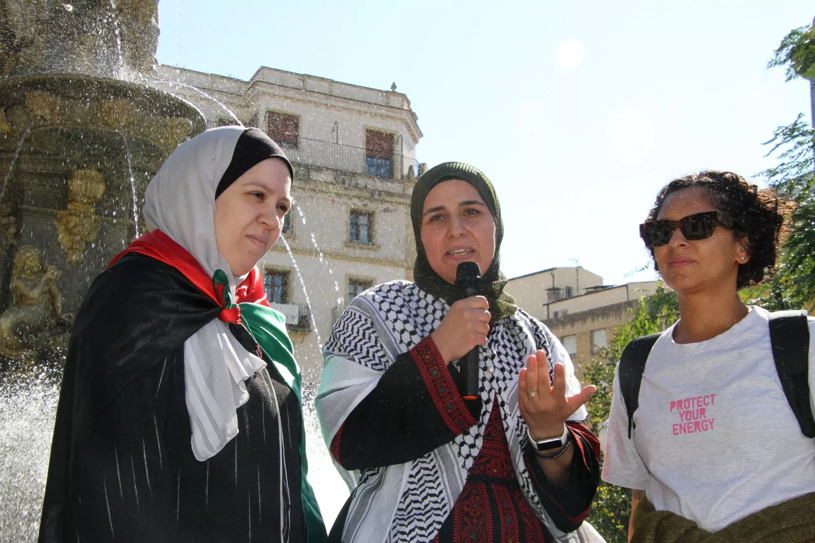 Concentración estudiantil de apoyo a Palestina. Foto Carlos Neofato