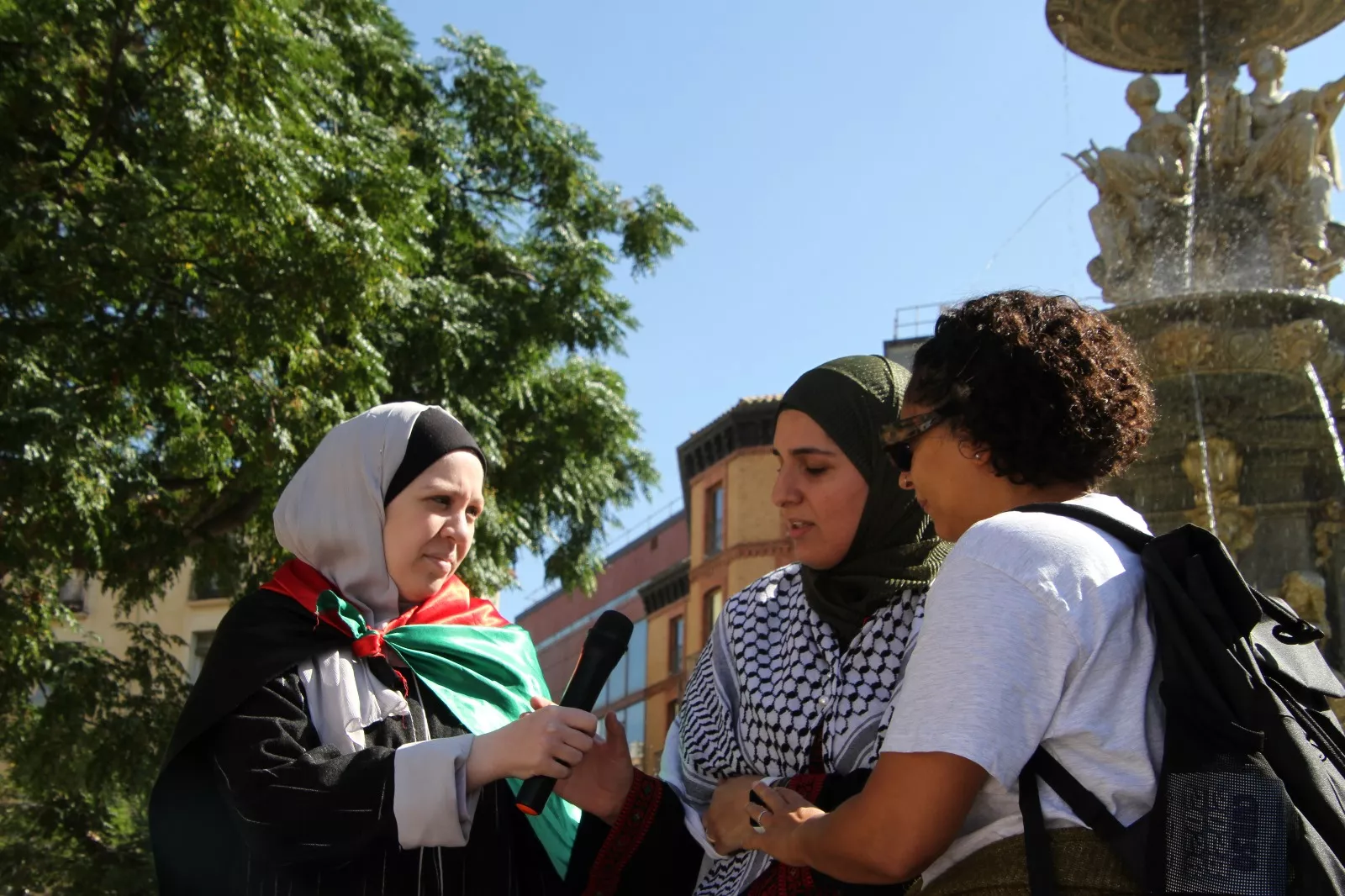 Concentración estudiantil de apoyo a Palestina. Foto Carlos Neofato