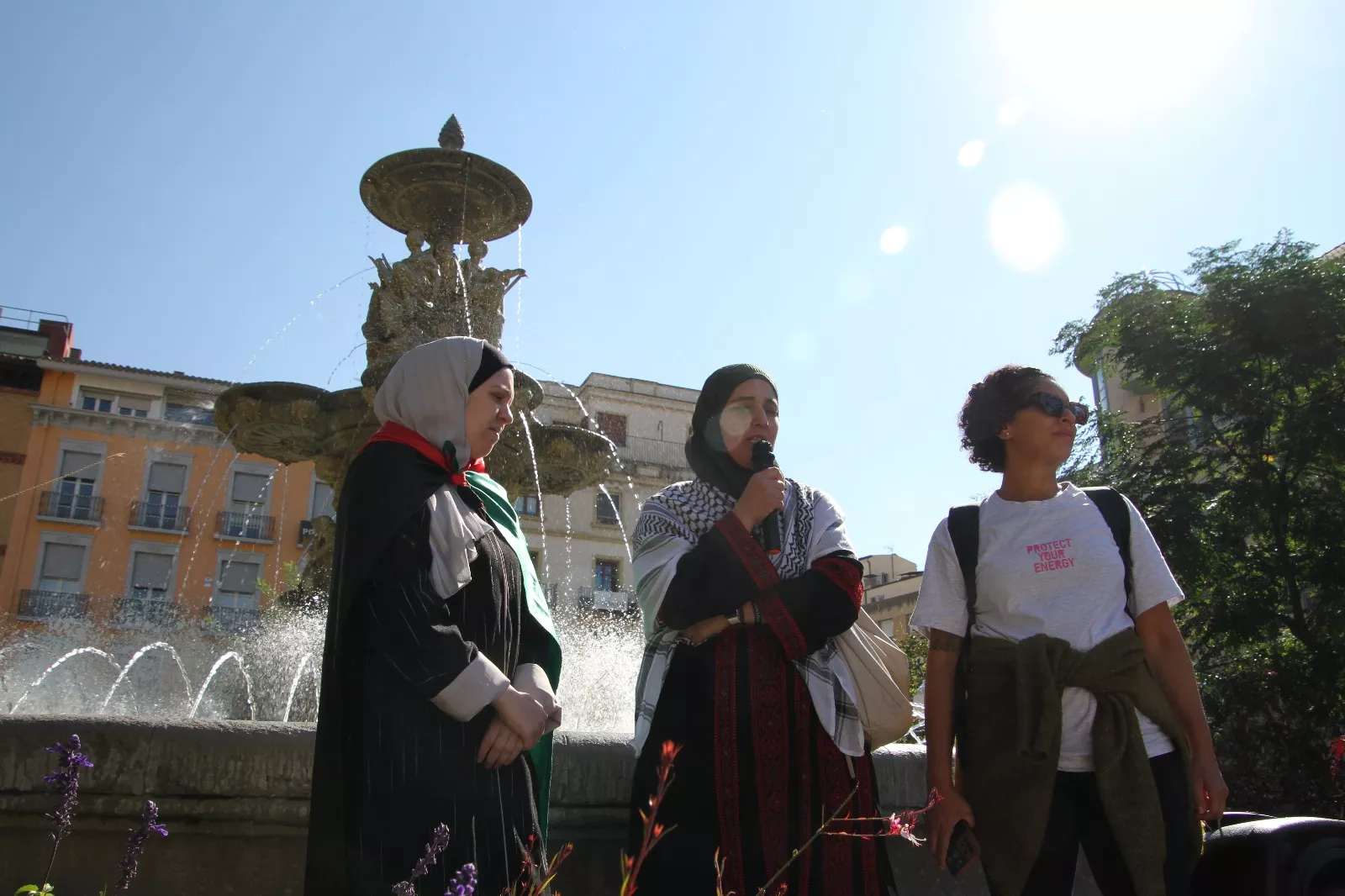 Concentración estudiantil de apoyo a Palestina. Foto Carlos Neofato
