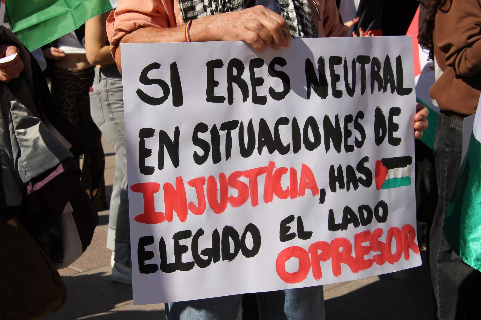 Concentración estudiantil de apoyo a Palestina. Foto Carlos Neofato