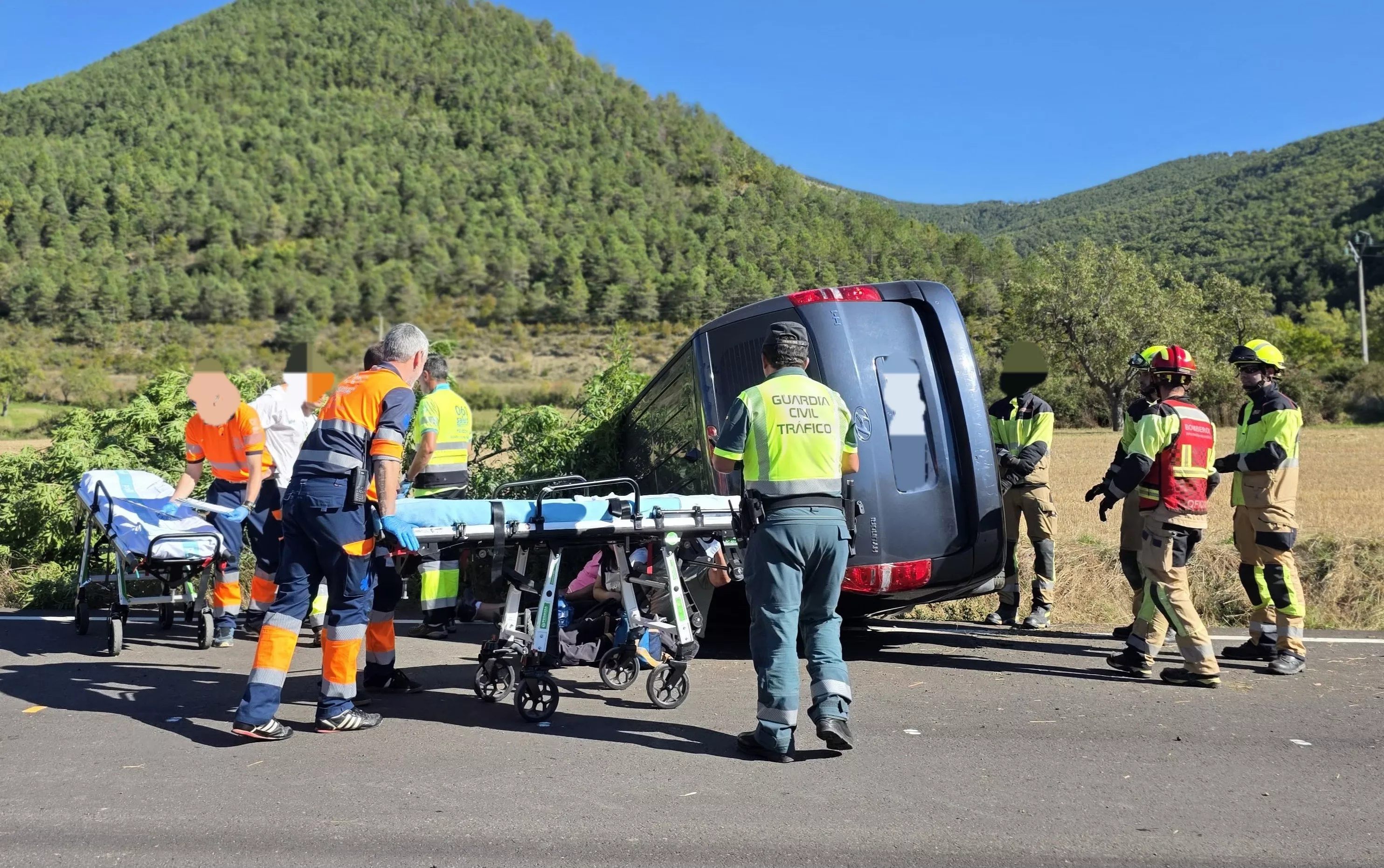 Imagen del accidente ocurrido en el término municipal de Hecho.