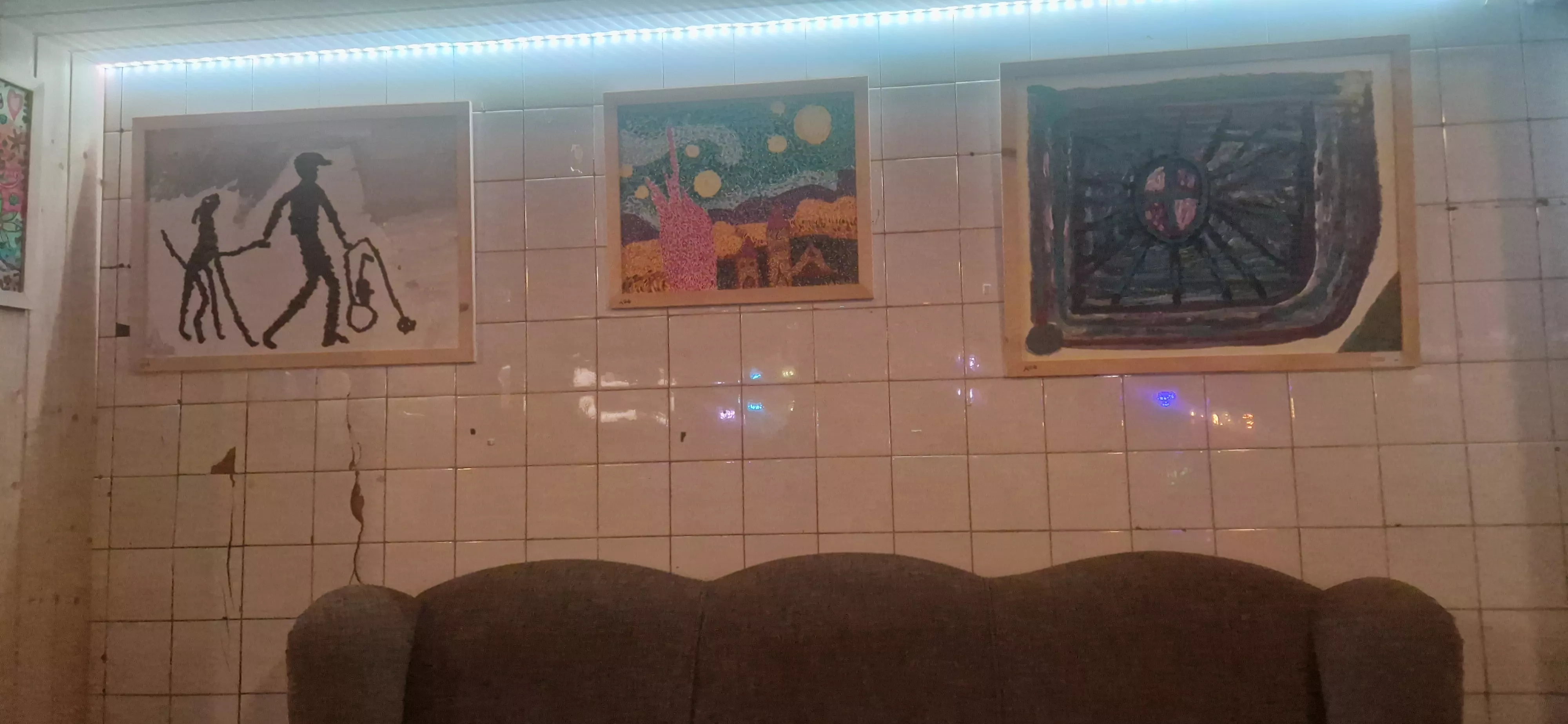 Exposición del taller de pintura de Asapme en la Catalítica. Foto Myriam Martínez