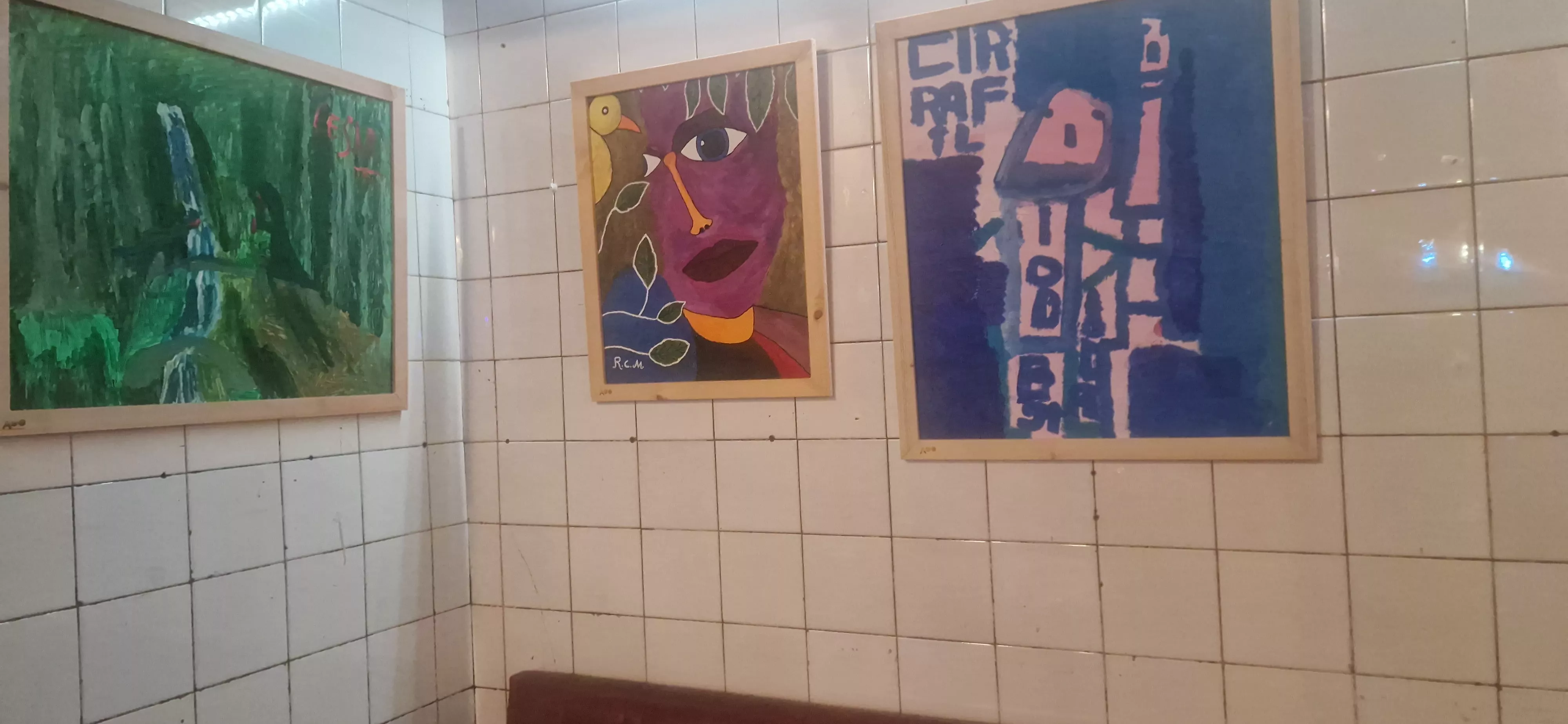 Exposición del taller de pintura de Asapme en la Catalítica. Foto Myriam Martínez