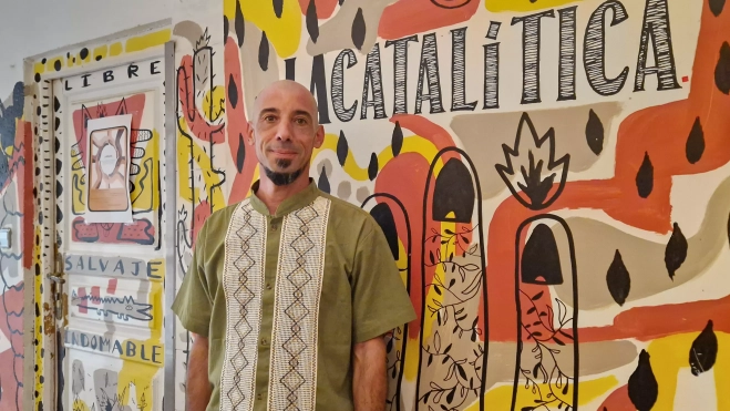 Exposición del taller de pintura de Asapme en la Catalítica. Foto Myriam Martínez