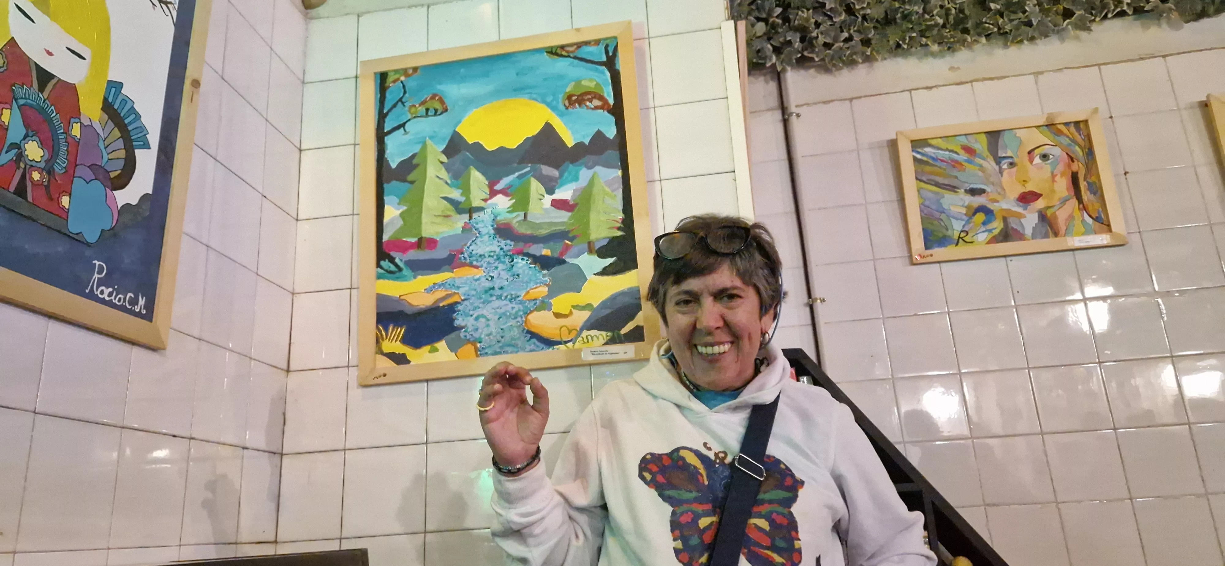 Exposición del taller de pintura de Asapme en la Catalítica. Foto Myriam Martínez