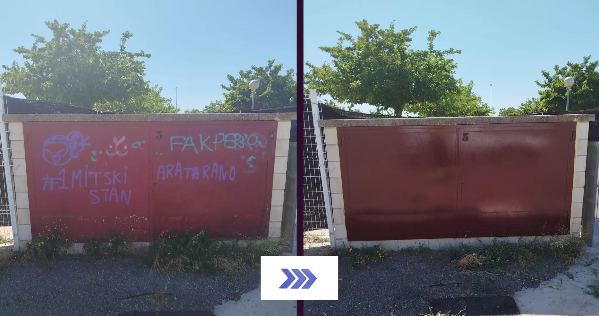 Espacios de Huesca que se han limpiado de grafitis.