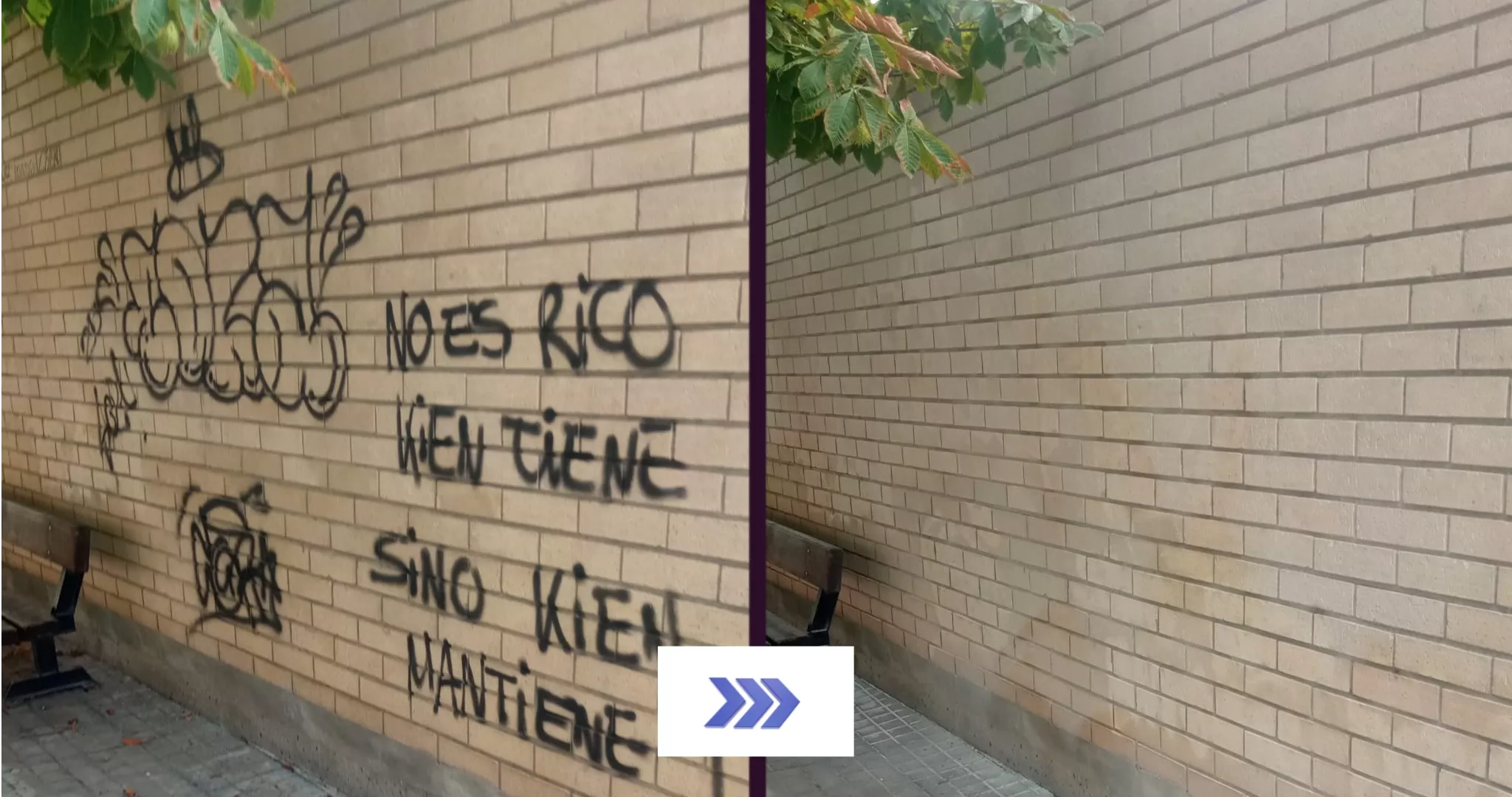 Espacios de Huesca que se han limpiado de grafitis.