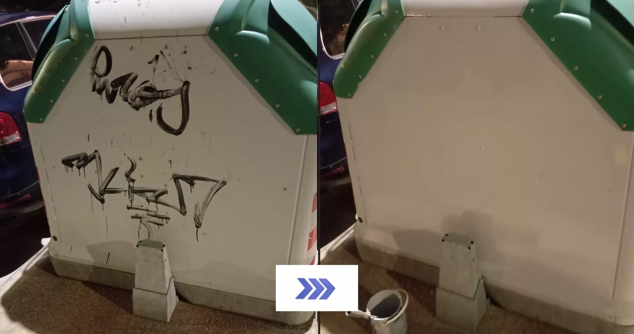 Espacios de Huesca que se han limpiado de grafitis.