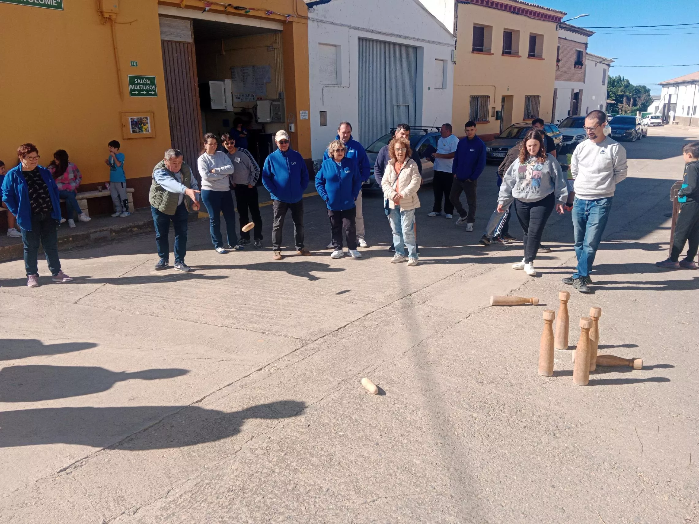 Juegos tradicionales en Lascasas, palistroc de Azanuy