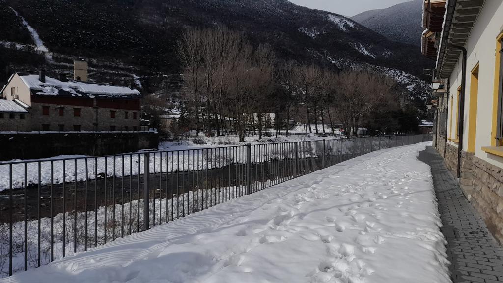 Nieve en Biescas