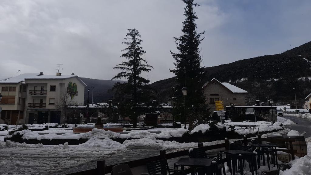 Nieve en Biescas