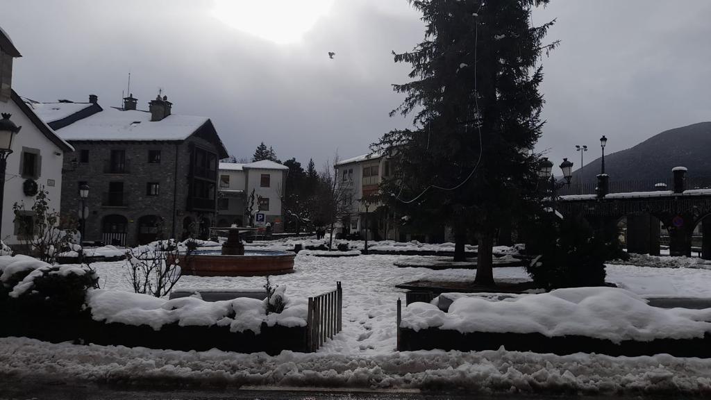 Nieve en Biescas