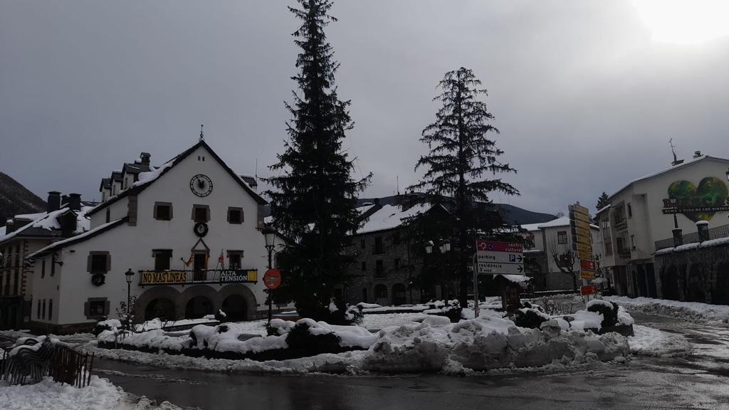 Nieve en Biescas