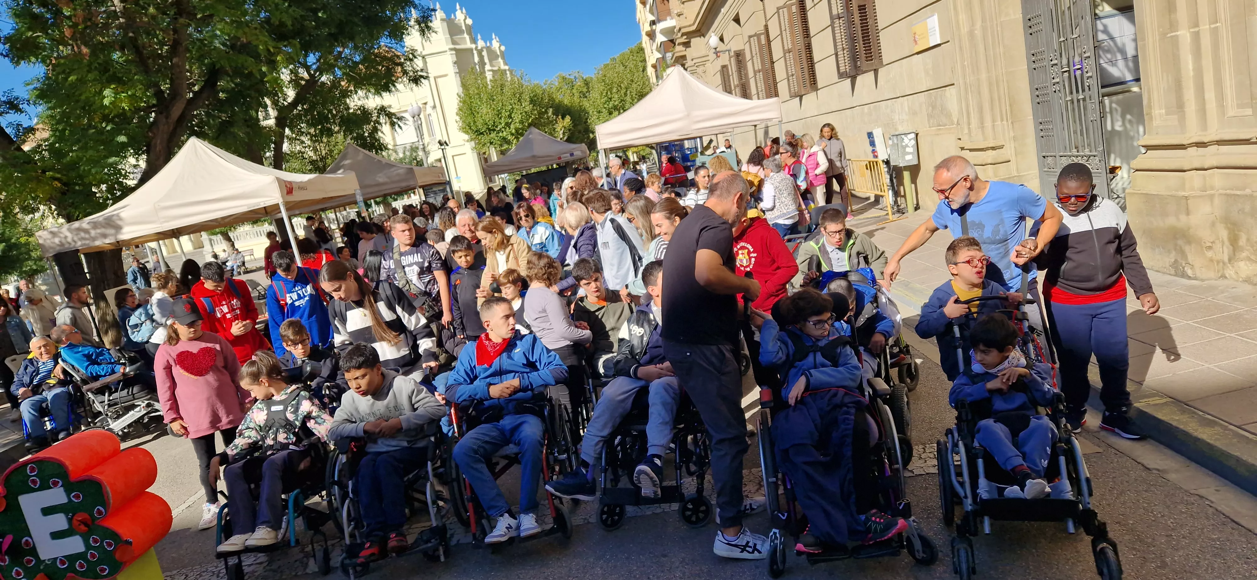 Día Mundial de la Parálisis Cerebral en Huesca. Foto Myriam Martínez
