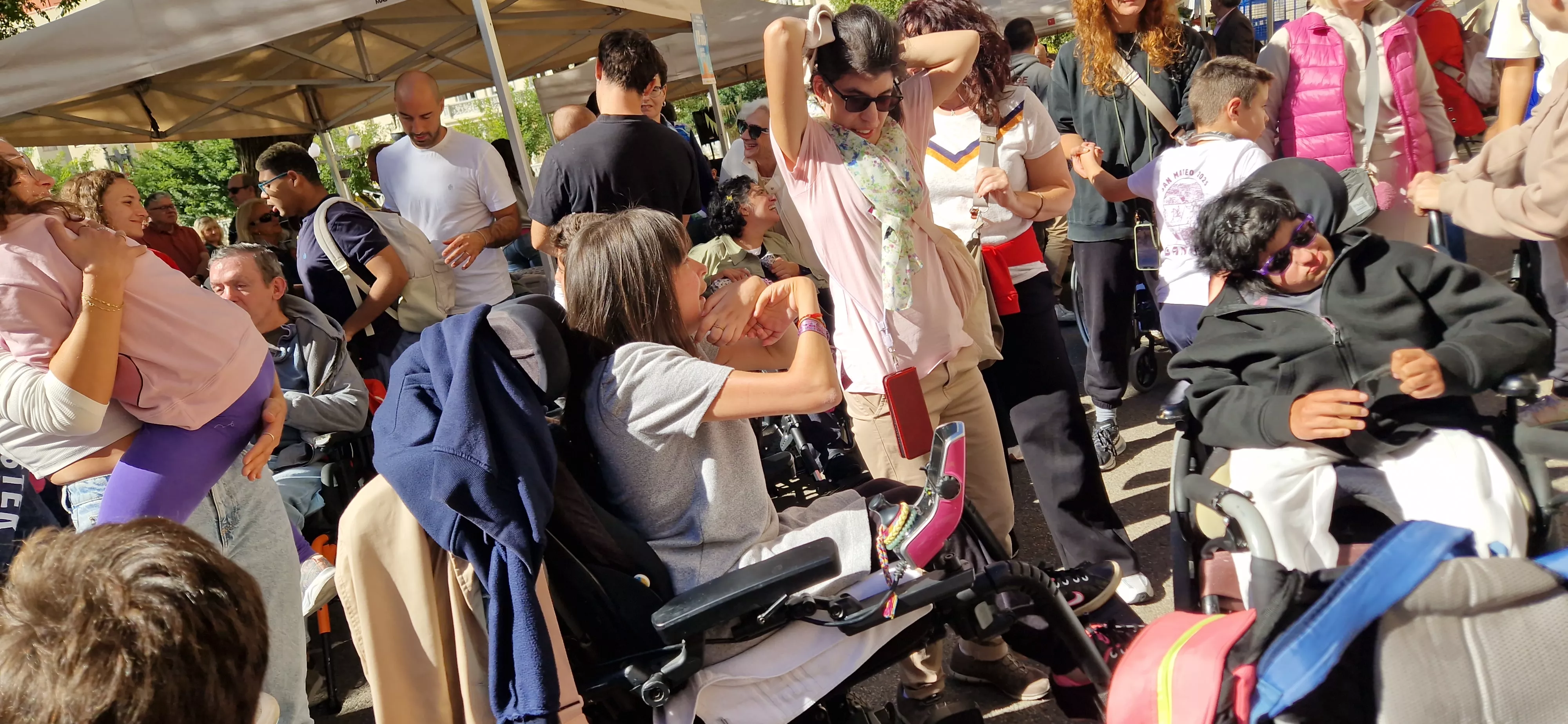 Día Mundial de la Parálisis Cerebral en Huesca. Foto Myriam Martínez