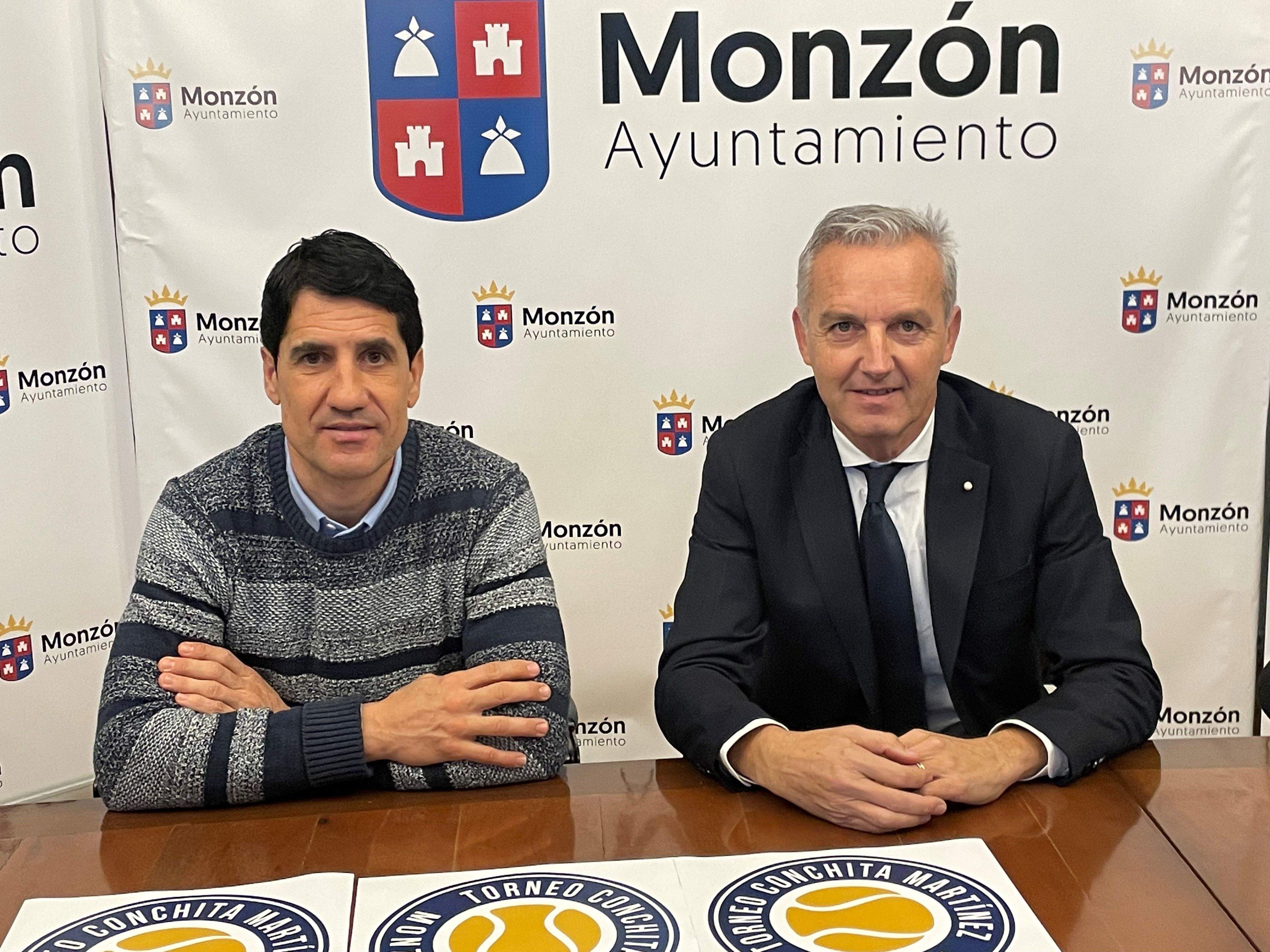 Eliseo Martín y Míchel Irigaray en la presentación del Torneo Conchita Martínez.