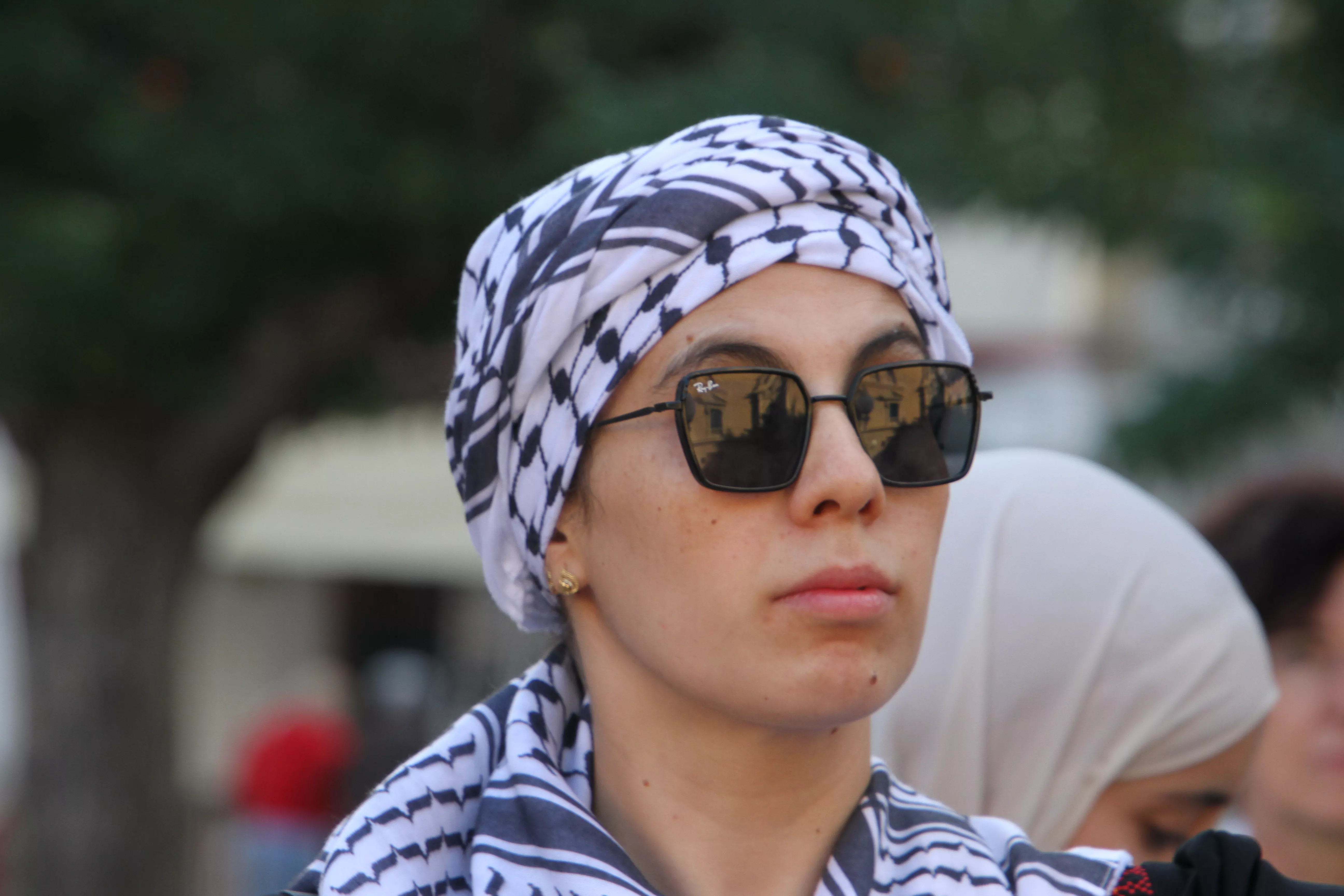 Concentración en Huesca por el inicio de la matanza en Gaza hace dos años. Foto Carlos Neofato