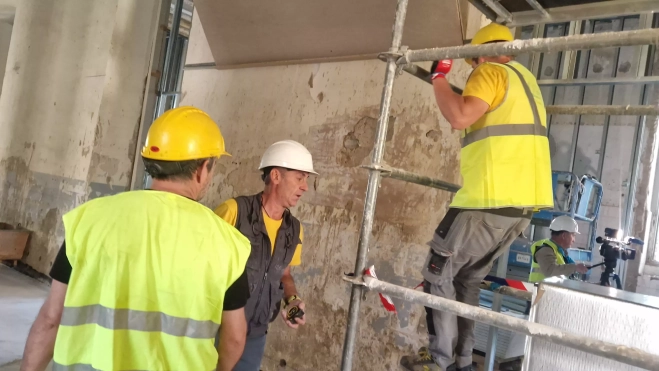 Visita a las obras de la antigua Residencia de Niños, futura Facultad de Medicina. Foto Myriam Martínez Visita a las obras de la antigua Residencia de Niños, futura Facultad de Medicina. Foto Myriam Martínez