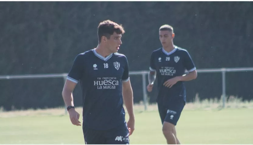 Enol Rodríguez en el entrenamiento