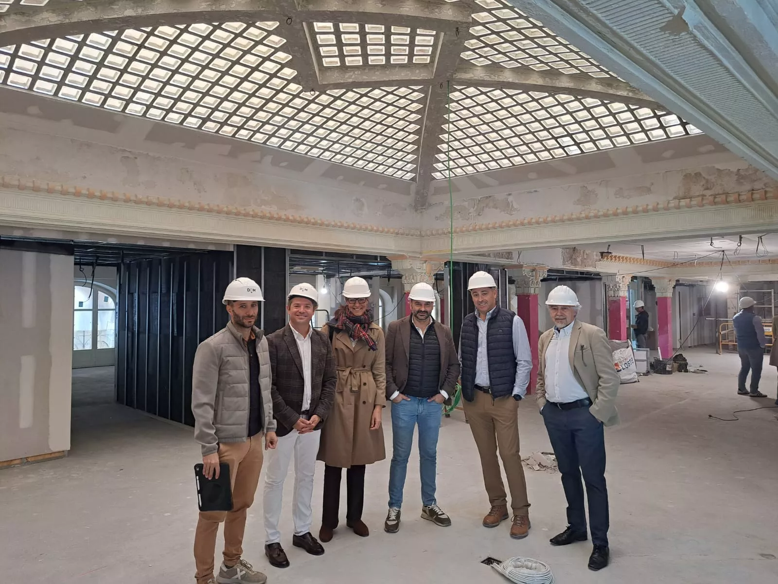Visita a las obras de los Almacenes San Pedro de Barbastro.