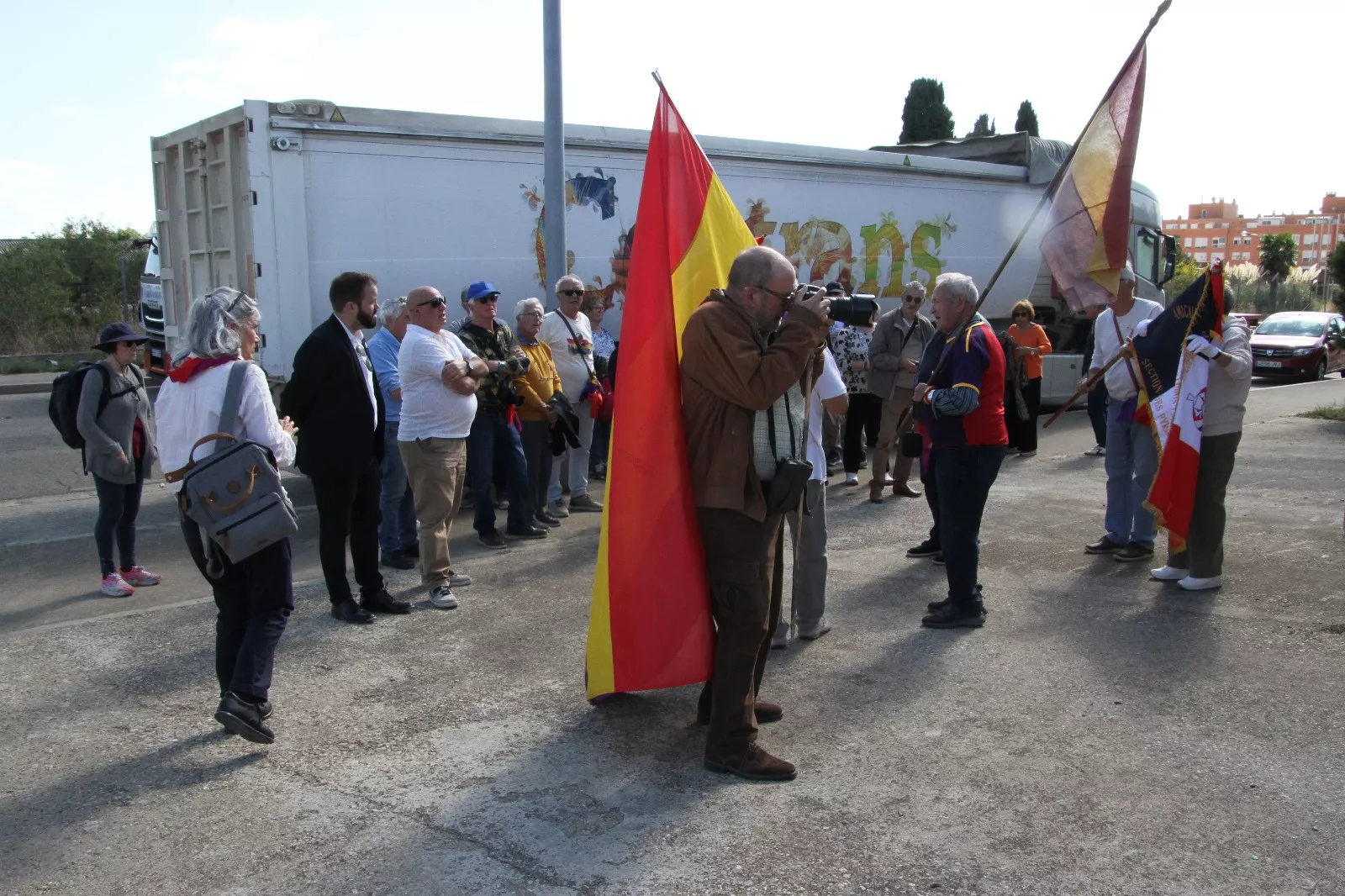 Visita de la Amicale de antiguos guerrilleros a lugares de memoria democrática en Huesca. Foto Carlos Neofato