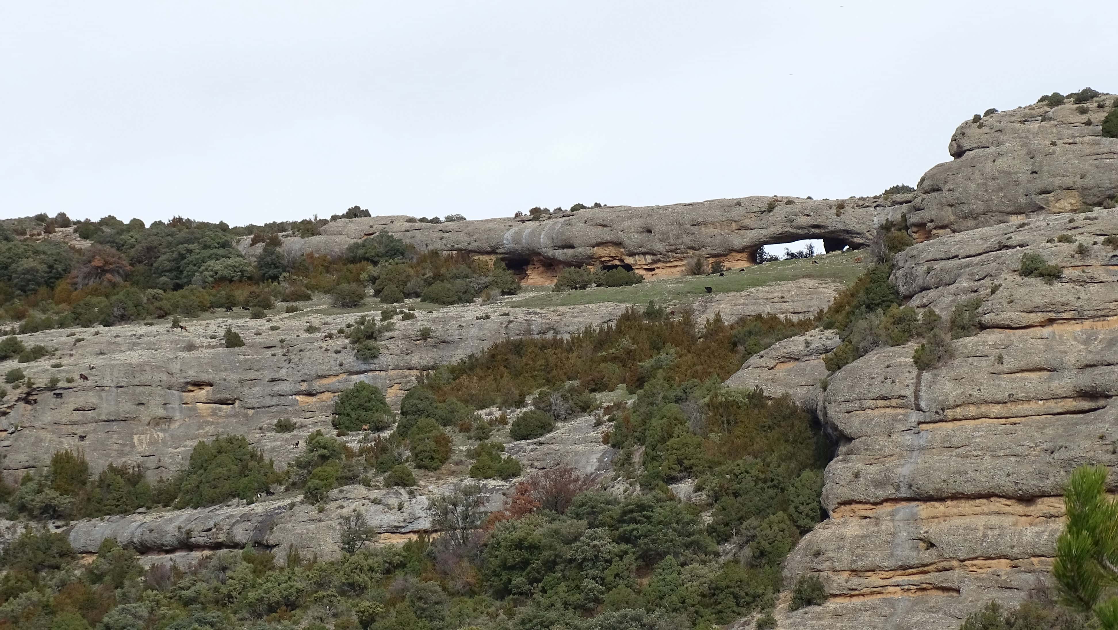 O Puente de Foratata desde el sur. Foto Peña Guara