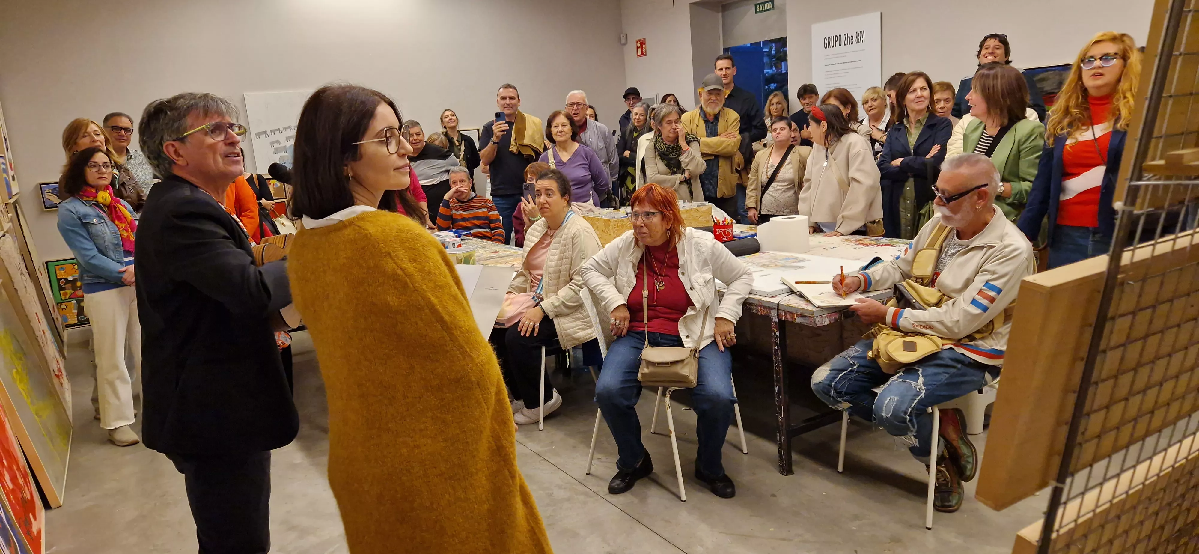 Exposición del Grupo Zhebra como preludio de las jornadas “Infancia, Vanguardias y Primitivos”. Foto Myriam Martínez