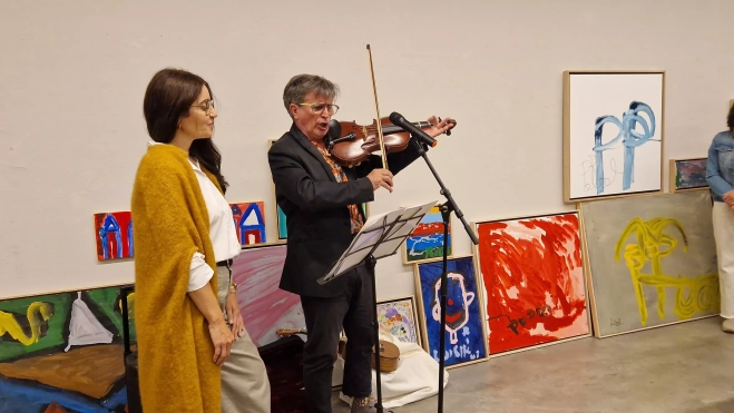 Exposición del Grupo Zhebra como preludio de las jornadas “Infancia, Vanguardias y Primitivos”. Foto Myriam Martínez