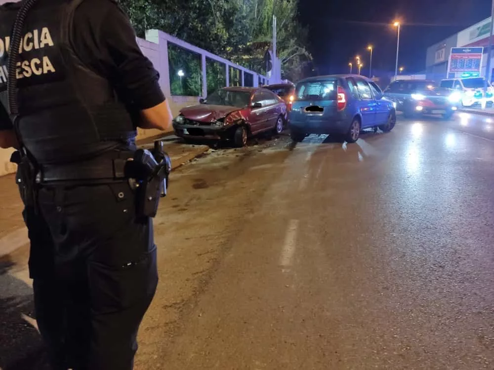 Lugar del accidente en Balsas de Chirín en Huesca Lugar del accidente en Balsas de Chirín en Huesca