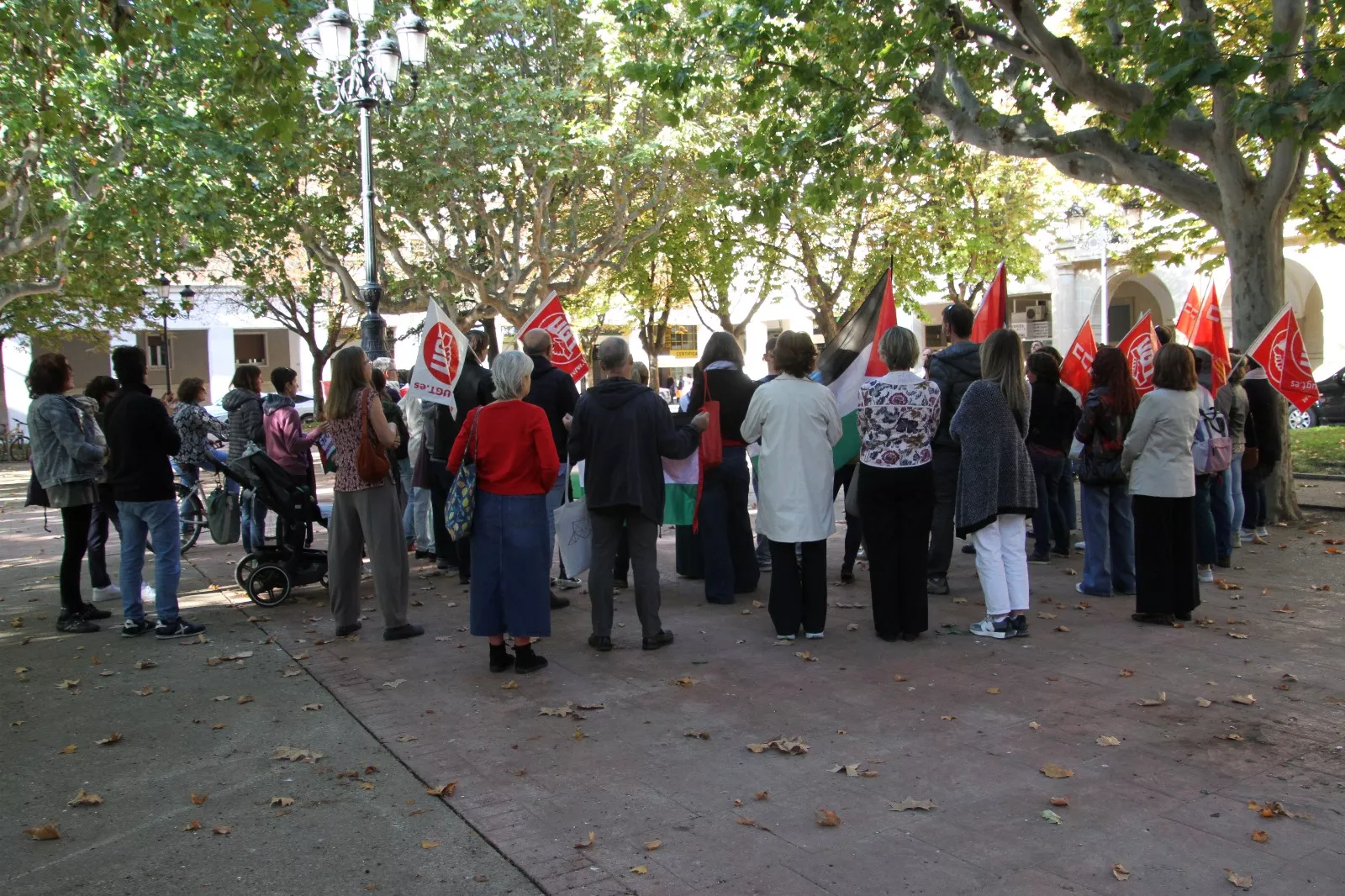 Concentración de CCOO en apoyo a Palestina la Plaza Cervantes. Foto Carlos Neofato 