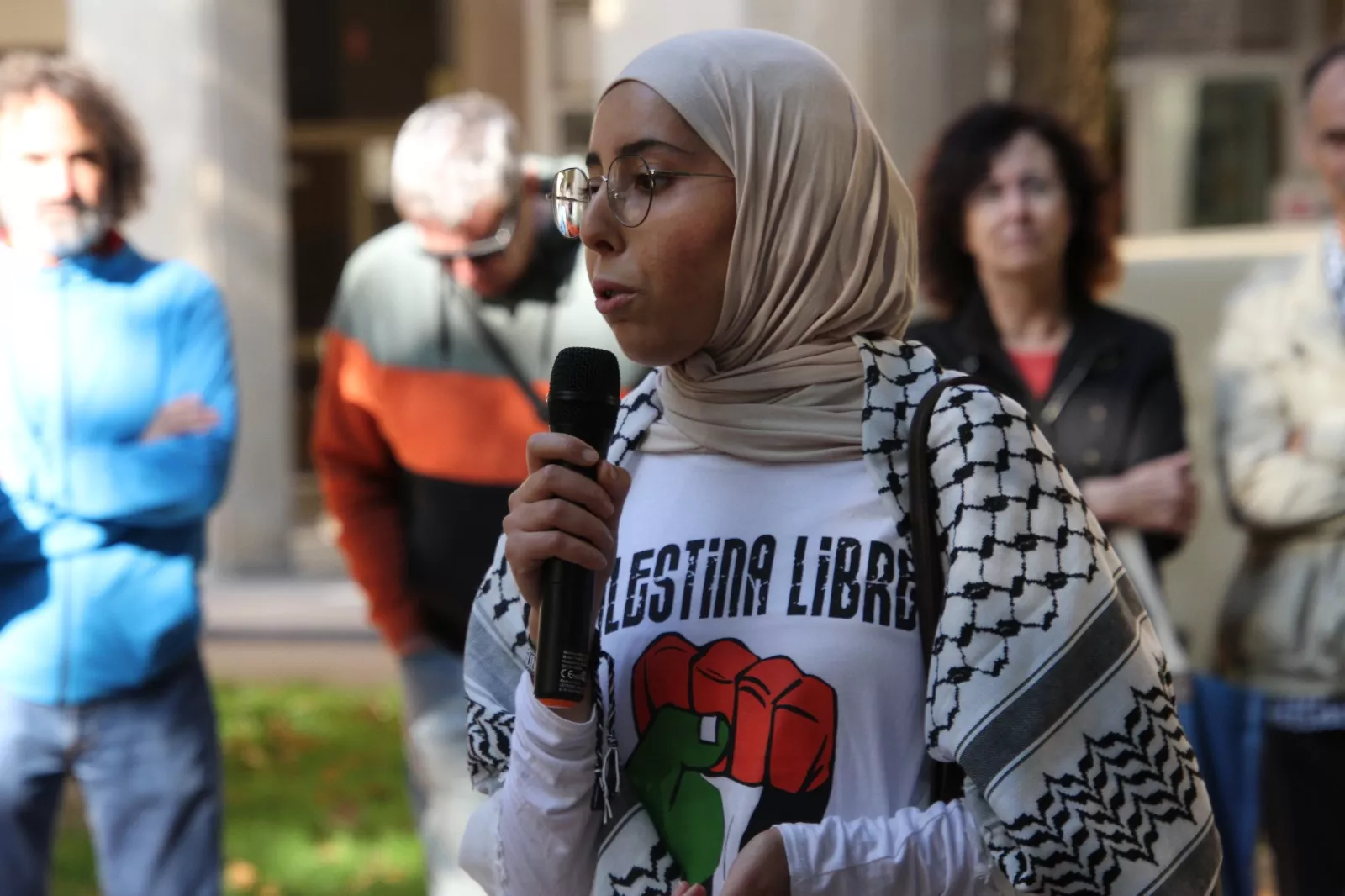 Concentración de CCOO en apoyo a Palestina la Plaza Cervantes. Foto Carlos Neofato 