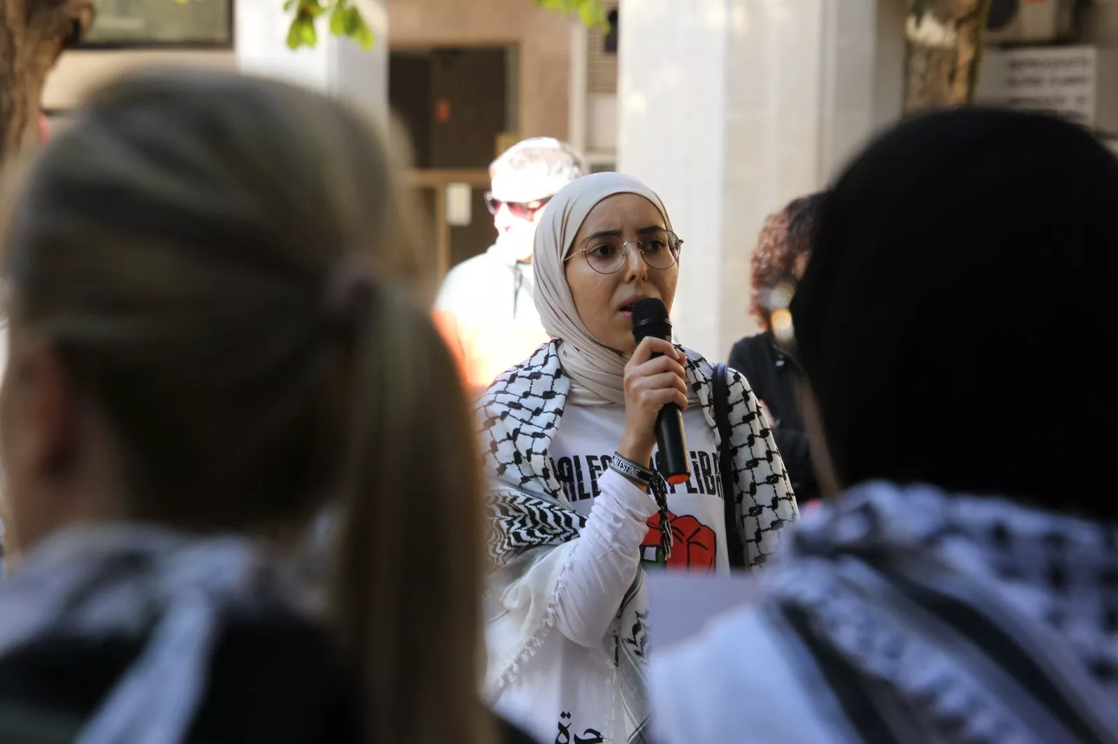 Concentración de CCOO en apoyo a Palestina la Plaza Cervantes. Foto Carlos Neofato 