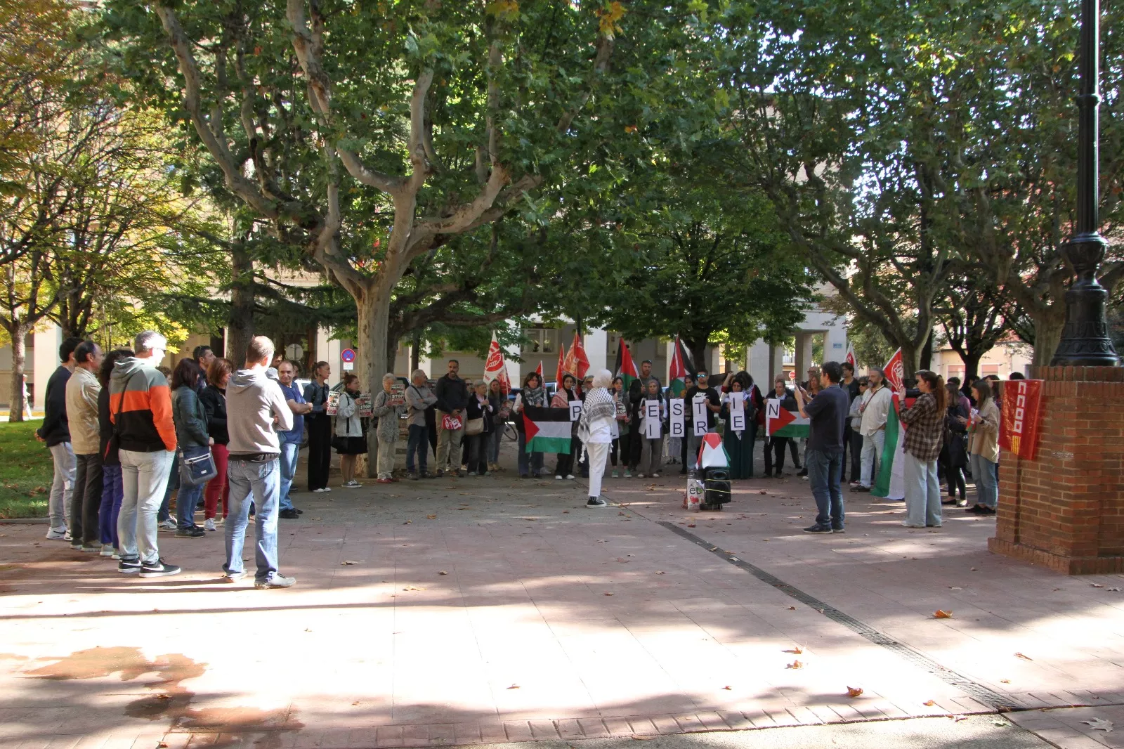 Concentración de CCOO en apoyo a Palestina la Plaza Cervantes. Foto Carlos Neofato 