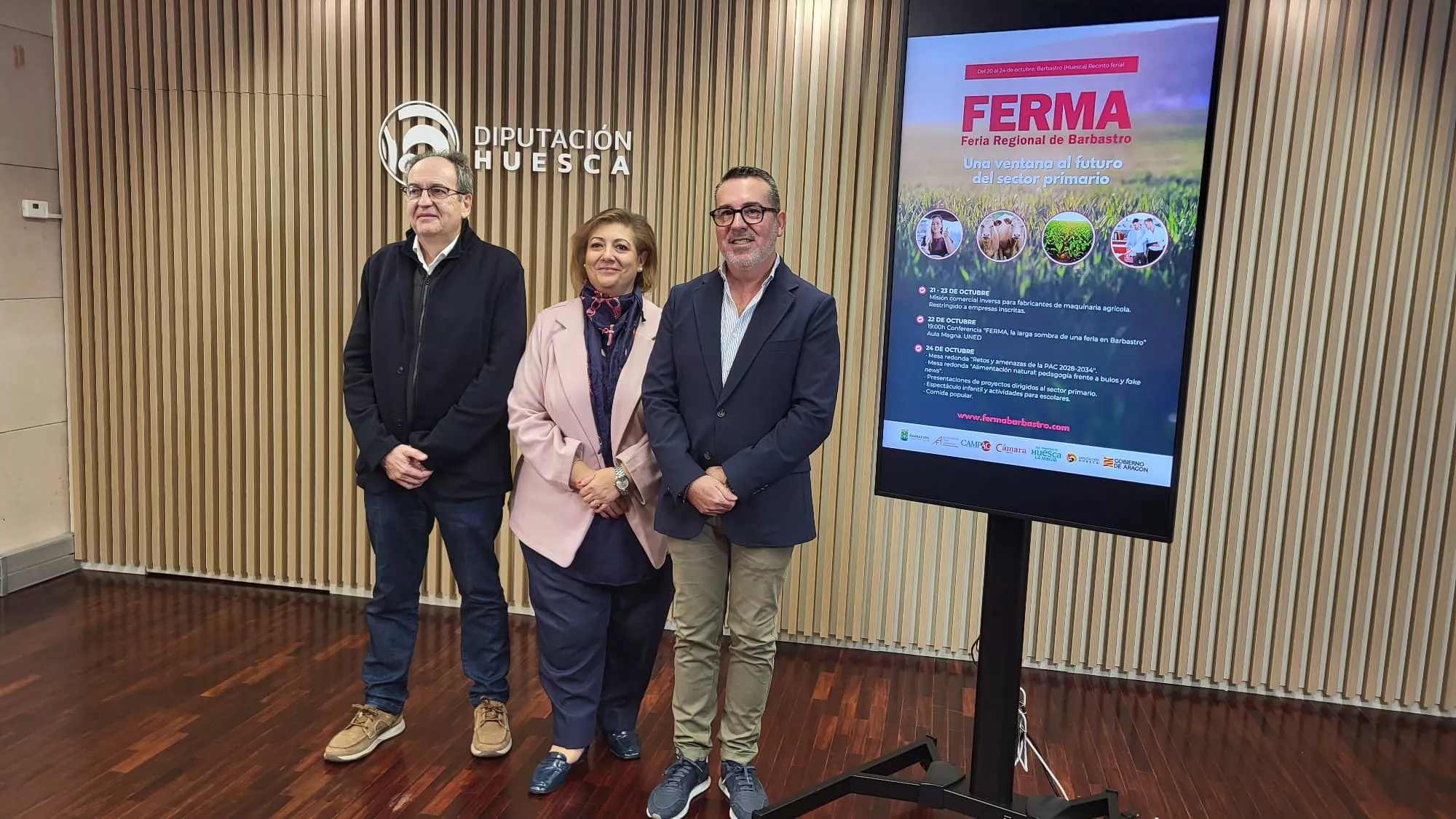 José Cebollero, Silvia Ramírez y Javier Folch en la presentación de Ferma
