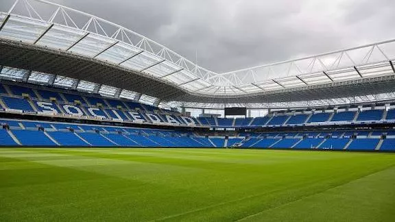 Anoeta, escenario del partido entre la Real Sociedad B y el Huesca. Anoeta, escenario del partido entre la Real Sociedad B y el Huesca.