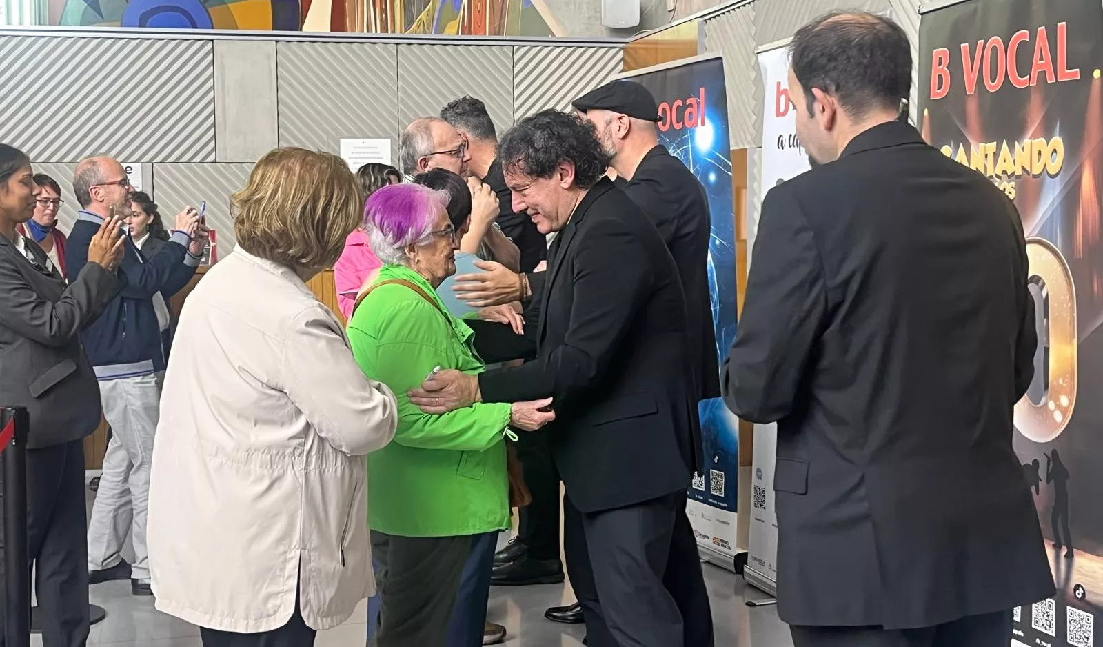 Actuación de B Vocal en Huesca con su espectáculo “Cantando a los 30”. Foto Mercedes Manterola