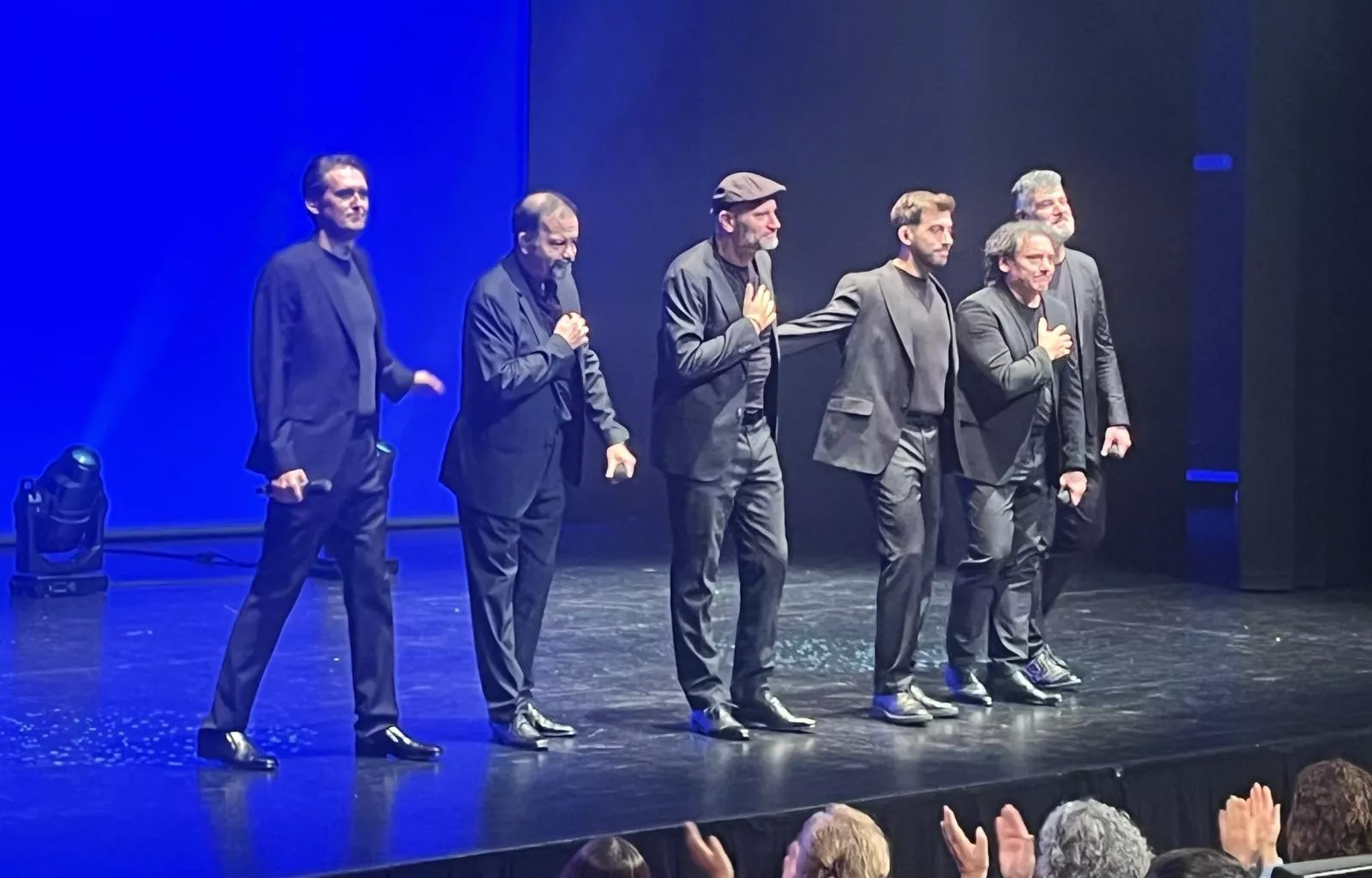 Actuación de B Vocal en Huesca con su espectáculo “Cantando a los 30”. Foto Mercedes Manterola