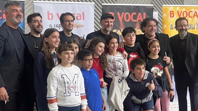 Actuación de B Vocal en Huesca con su espectáculo “Cantando a los 30”. Foto Mercedes Manterola