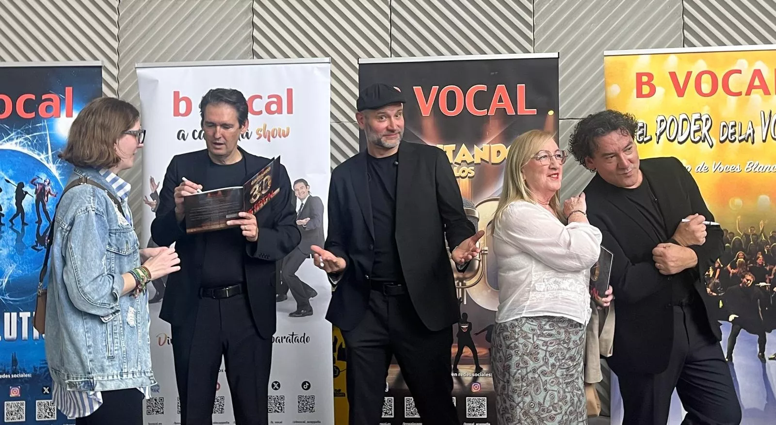 Actuación de B Vocal en Huesca con su espectáculo “Cantando a los 30”. Foto Mercedes Manterola