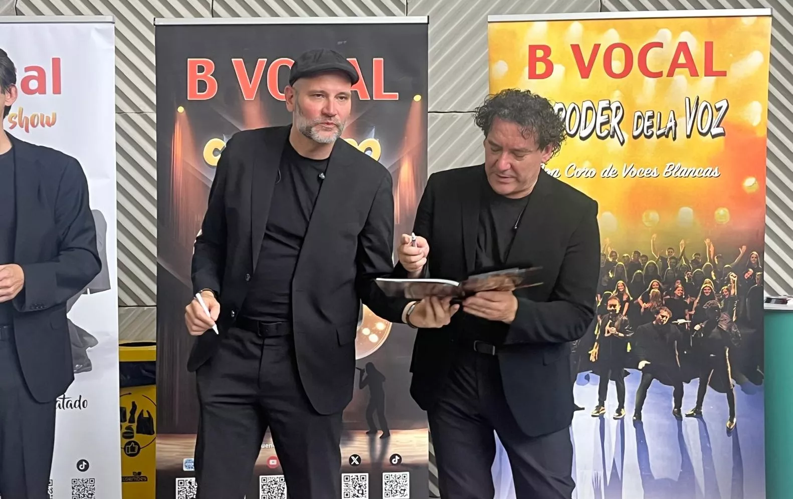 Actuación de B Vocal en Huesca con su espectáculo “Cantando a los 30”. Foto Mercedes Manterola
