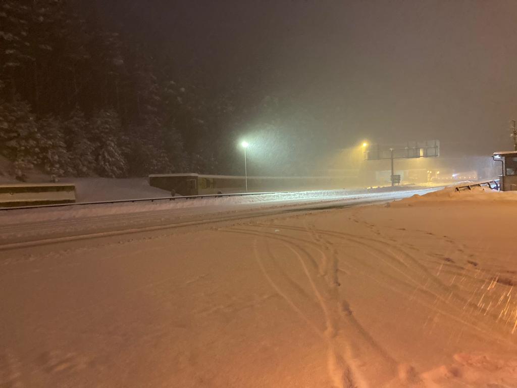 Situación del túnel del Somport la noche de este miércoles