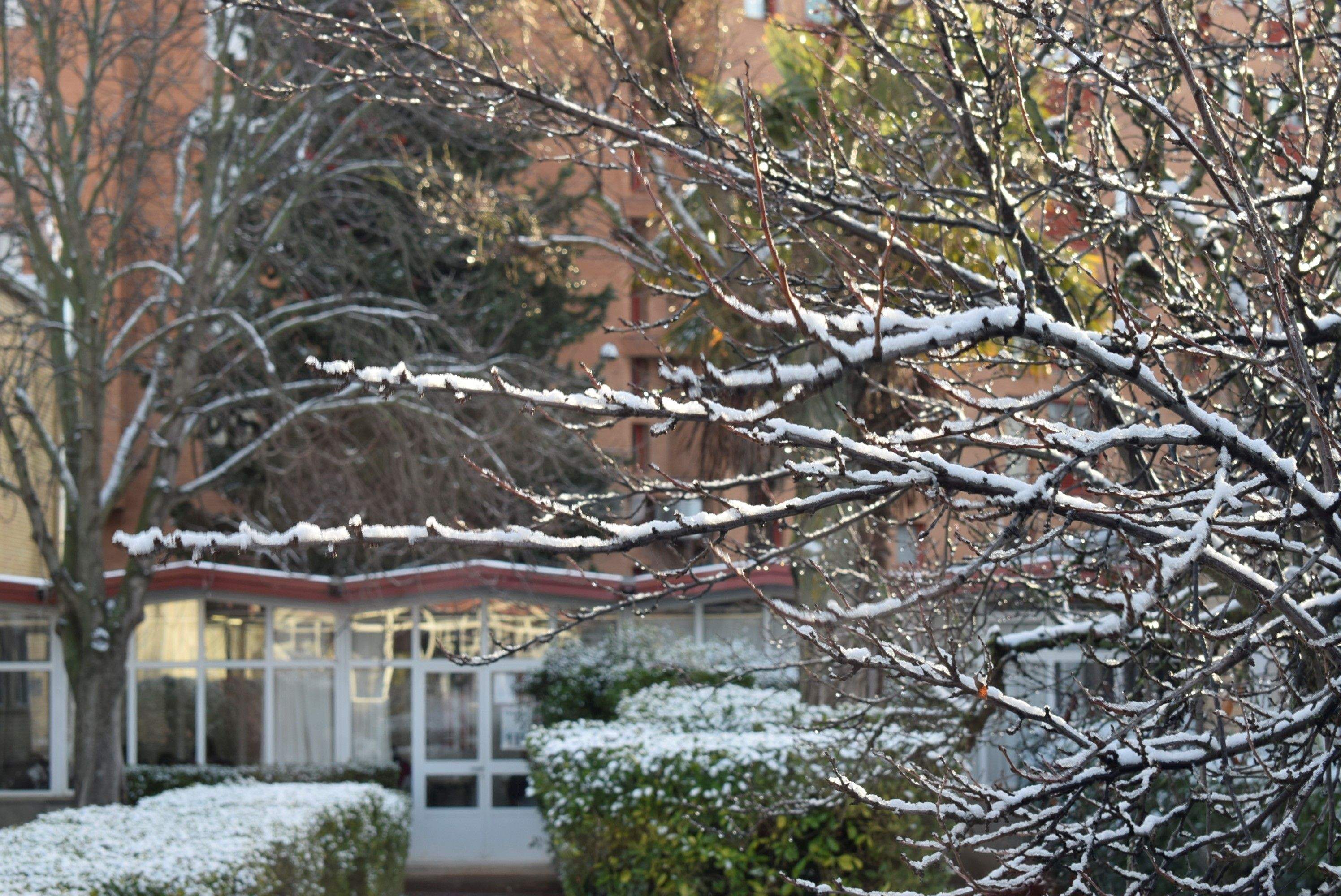 Nieve en la ciudad de Huesca. Foto Lara Álvarez Almazán (Escuela de Arte de Huesca)