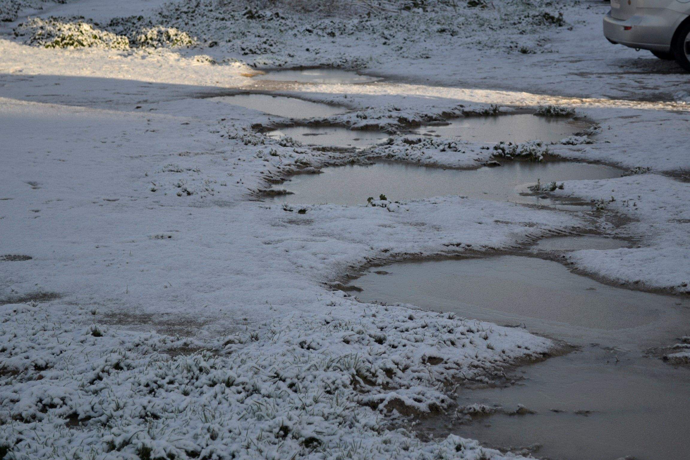 Nieve en la ciudad de Huesca. Foto Noelia Rubio (Escuela de Arte de Huesca)