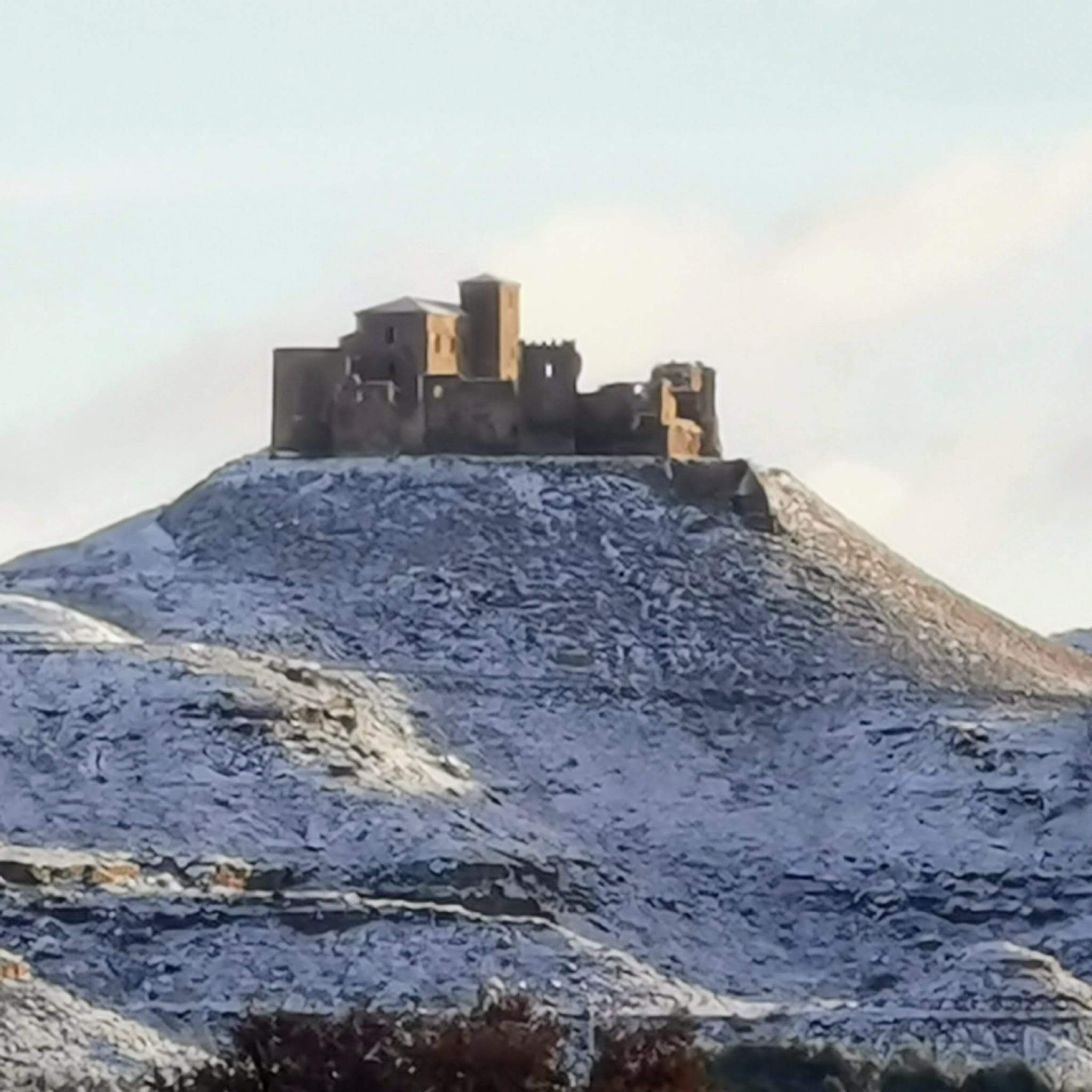 Nieve en la ciudad de Huesca y su entorno. Foto Miguel Bescós 