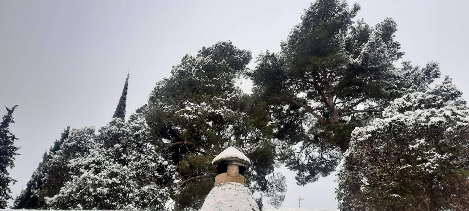 La nieve también ha caído en Ayerbe. Foto Alejandro Salcedo