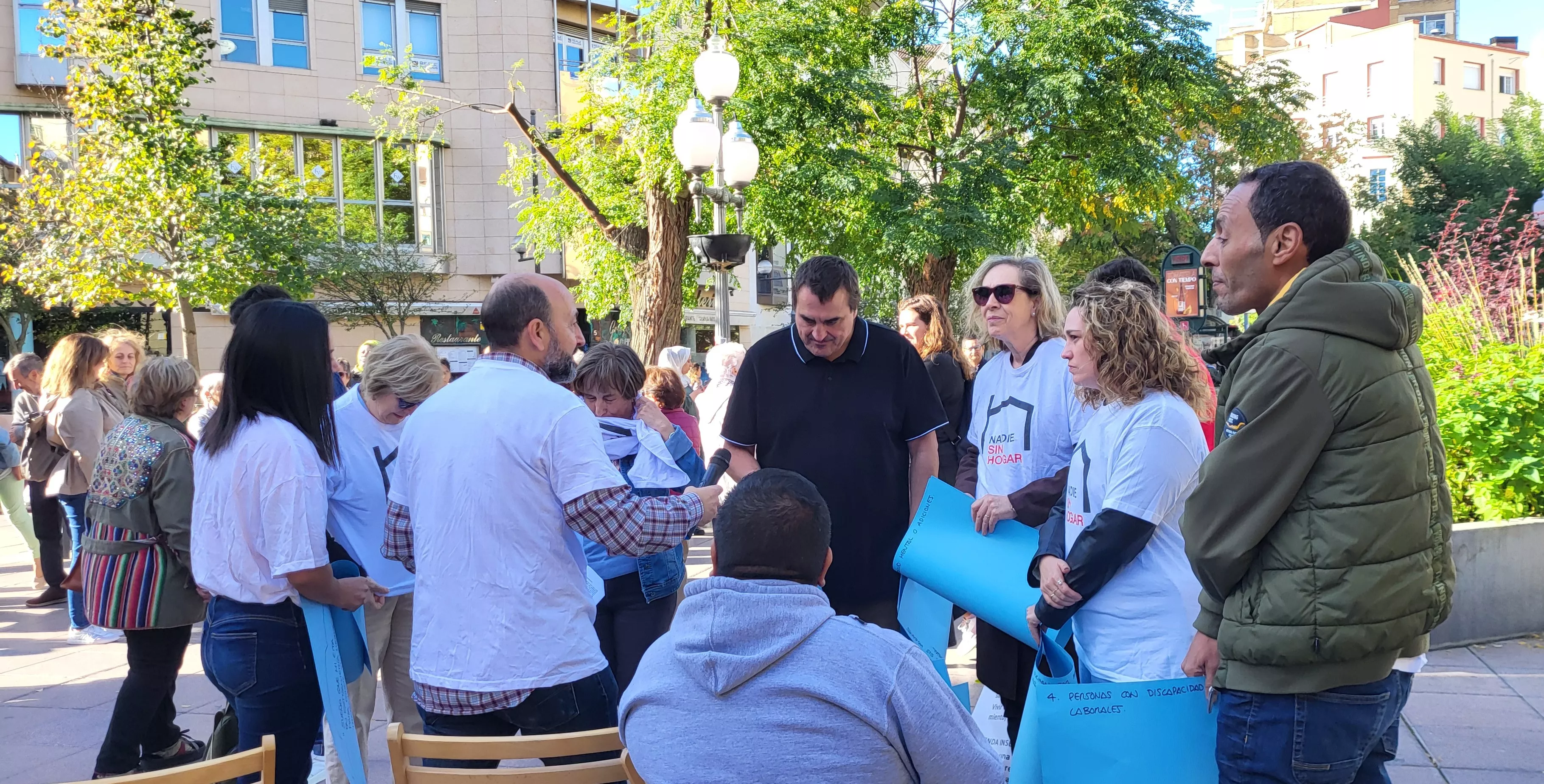 Acto celebrado por Cáritas en el Día de las Personas sin Hogar. Foto Mercedes Manterola